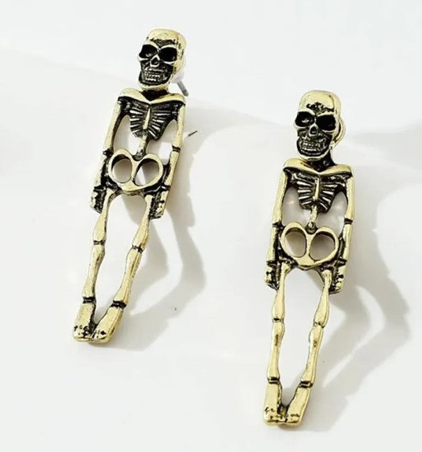Skeleton Drop Earrings 💀✨