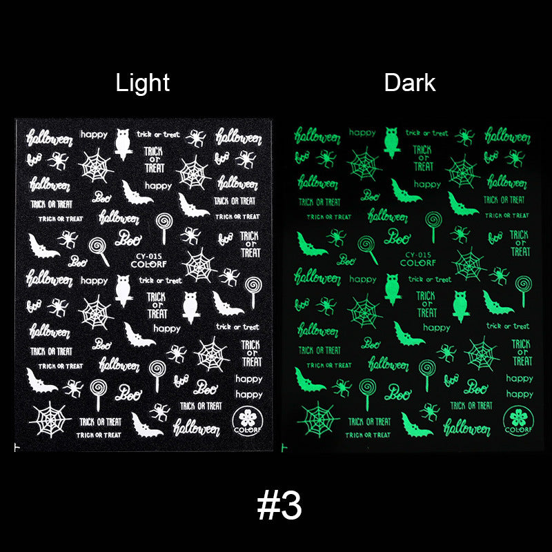 Luminous Halloween Nail Stickers
