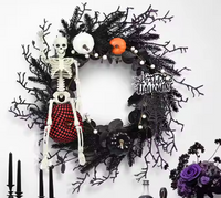 Halloween Skeleton Wreath 💀🎃