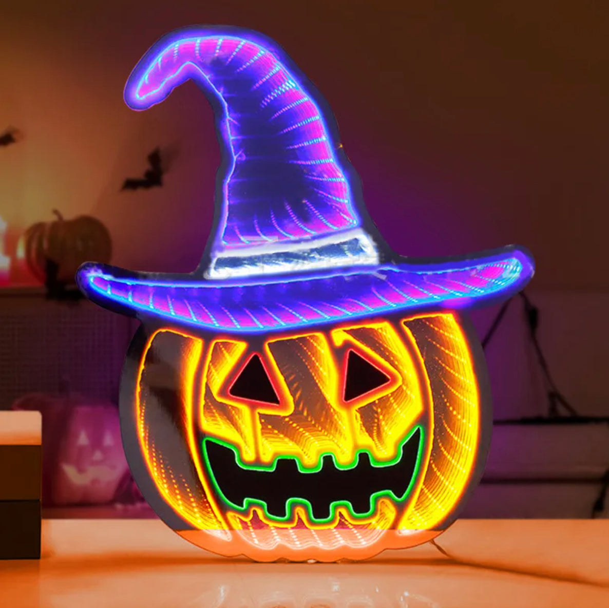 Halloween Moon & Bat LED Light 🌙🦇