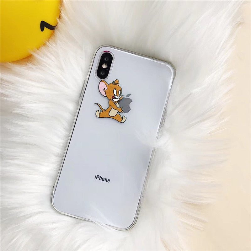 Cartoon Cat and Mouse TPU Phone Case (Full Protection)