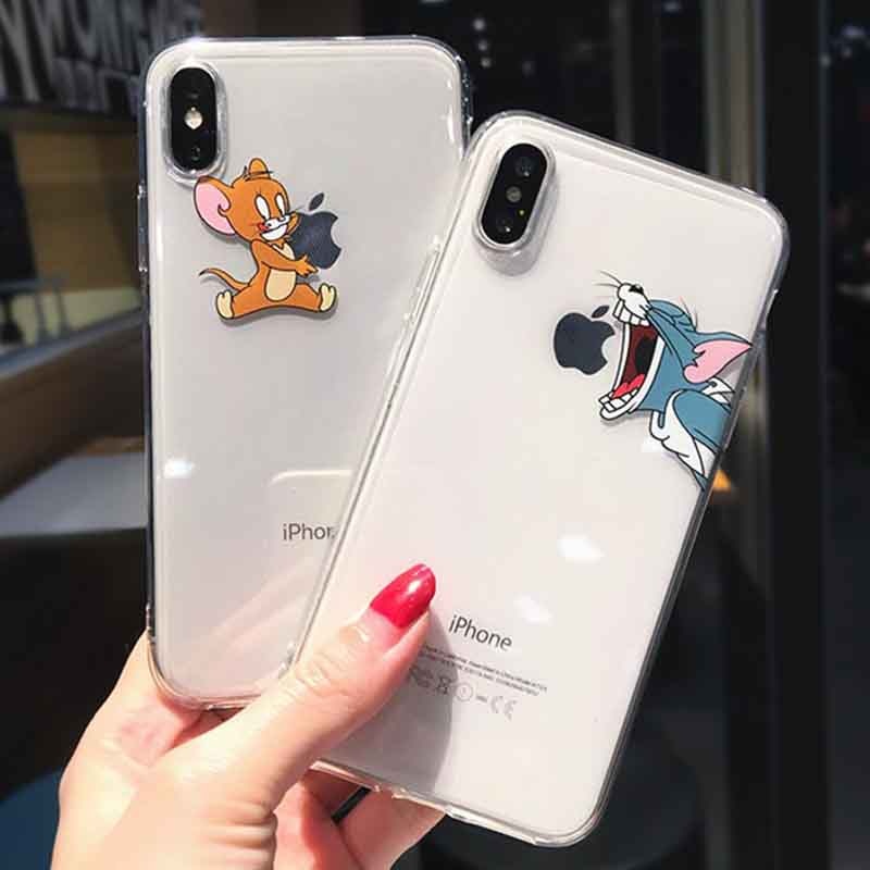 Cartoon Cat and Mouse TPU Phone Case (Full Protection)