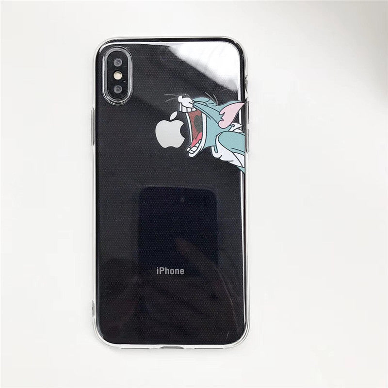 Cartoon Cat and Mouse TPU Phone Case (Full Protection)