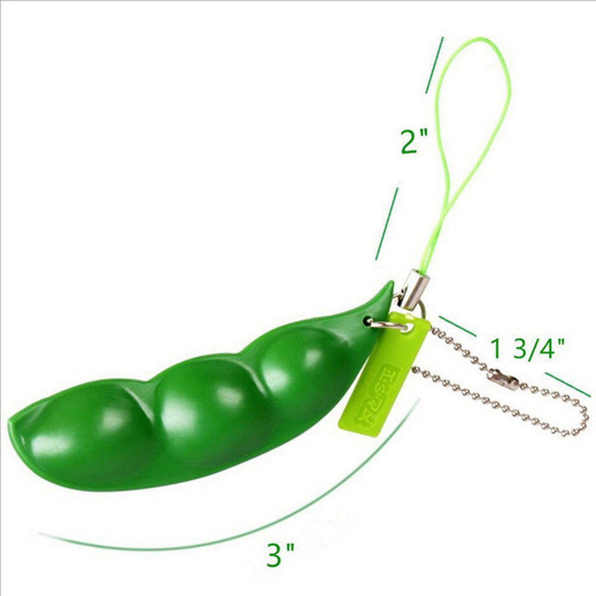 Poppet Edamame Fidget Toy Keychain for Stress Relief