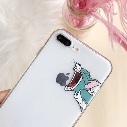 Cartoon Cat and Mouse TPU Phone Case (Full Protection)