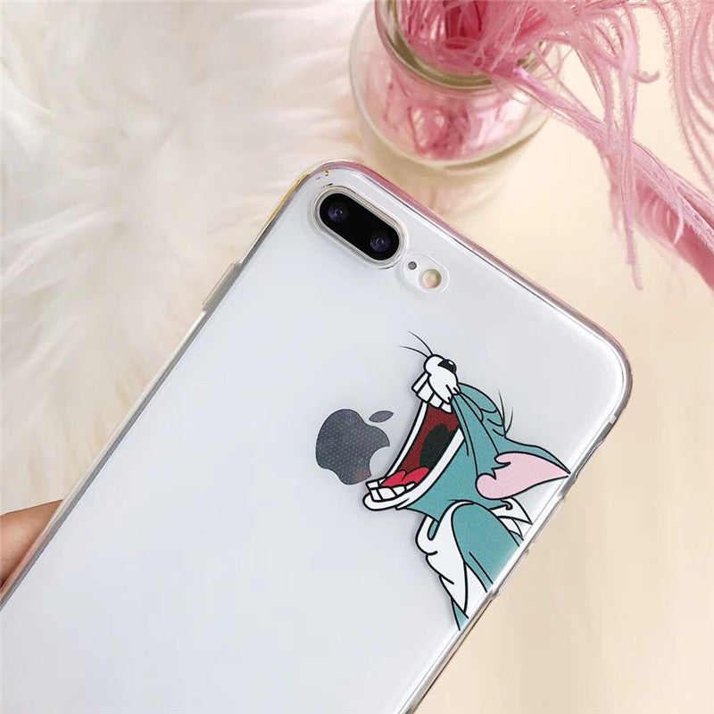 Cartoon Cat and Mouse TPU Phone Case (Full Protection)