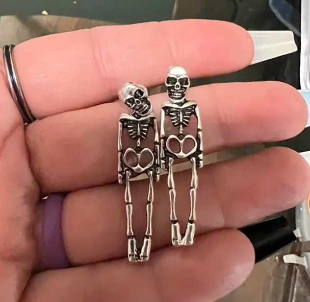 Skeleton Drop Earrings 💀✨