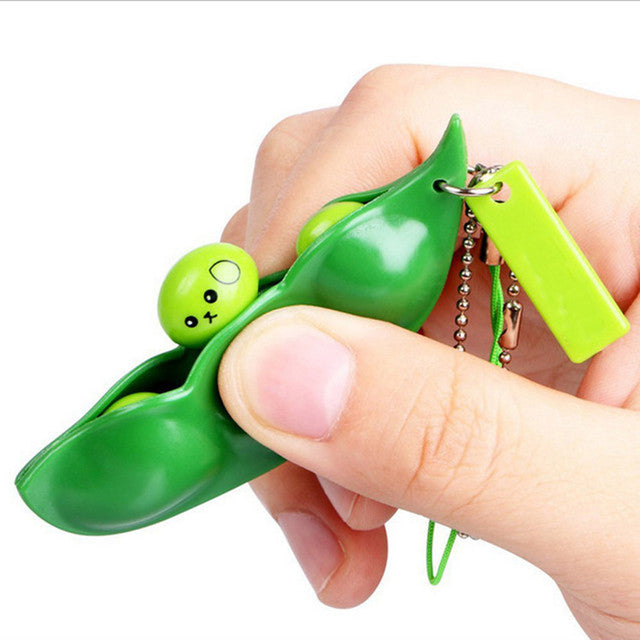 Poppet Edamame Fidget Toy Keychain for Stress Relief